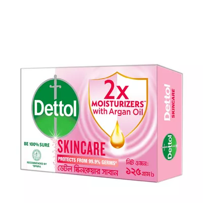 Dettol Soap Bar (Skin Care with Moisturizer) - Rose Color Pack 125 Gram