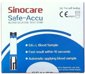 Sinocare Safe-Accu Test Strip 25 Strips
