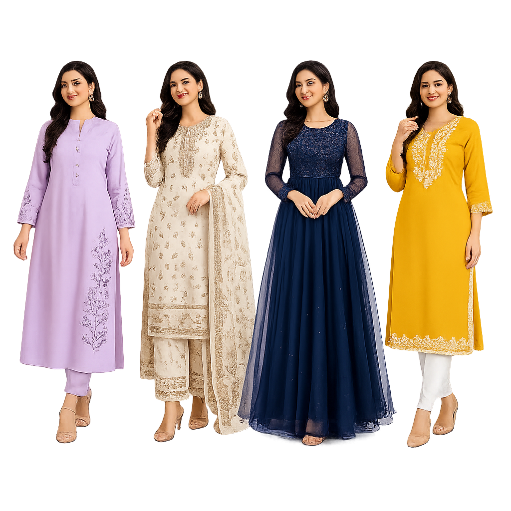 Ladies Jama / Orna (Wash, Dry with Iron) Per Pcs