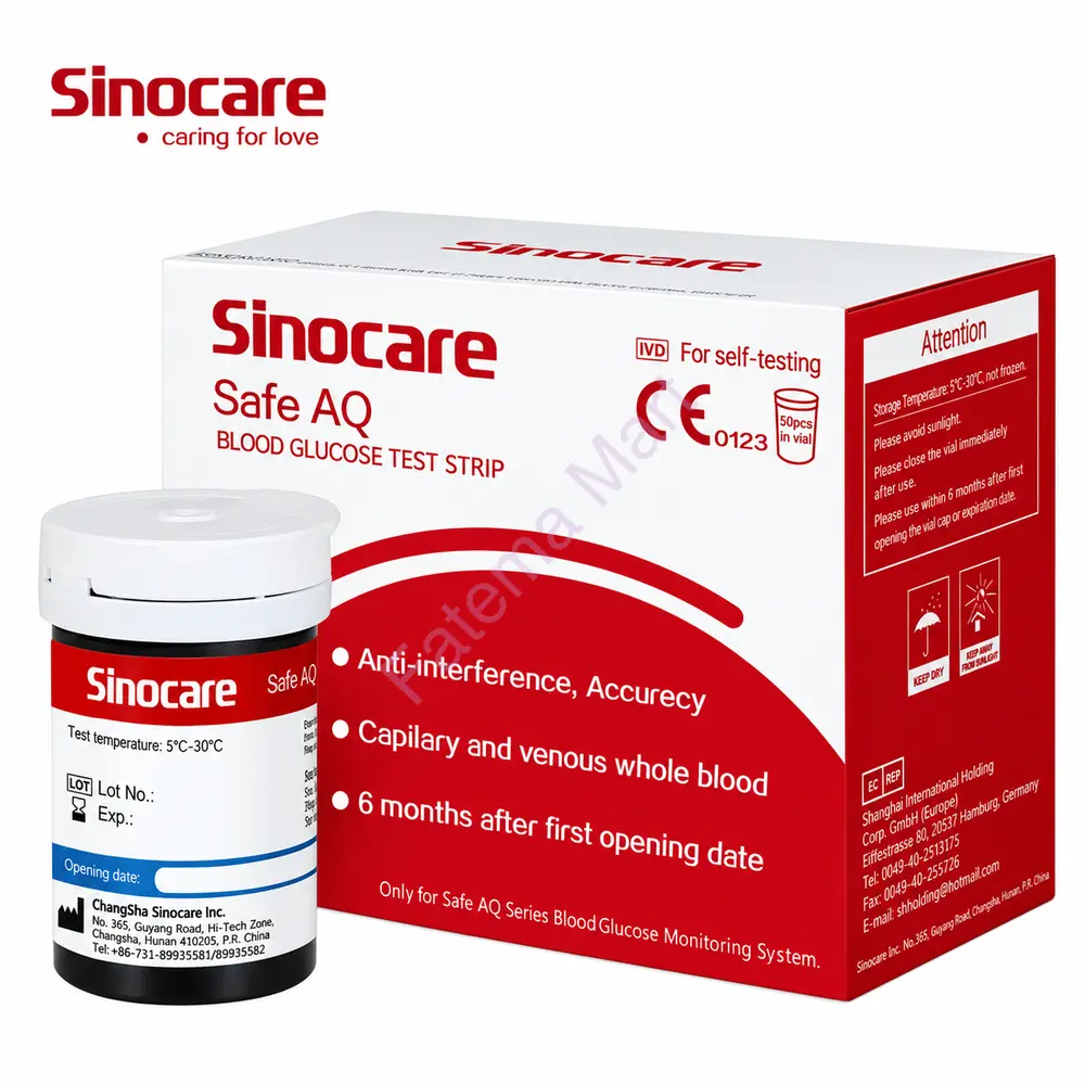 Sinocare Safe AQ Test Strip 25 Pcs Pack